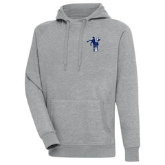 Indianapolis Colts Adult Throwback Logo Victory Pullover Hoodie - Heather Gray Hoodies