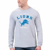Detroit Lions Starter Logo Graphic Long Sleeve T-Shirt - Gray T-shirts