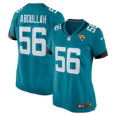 Yasir Abdullah Jacksonville Jaguars Women's Team Game Jersey - Teal Jerseys