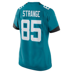 Brenton Strange Jacksonville Jaguars Women's Team Game Jersey - Teal Jerseys