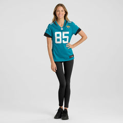 Brenton Strange Jacksonville Jaguars Women's Team Game Jersey - Teal Jerseys
