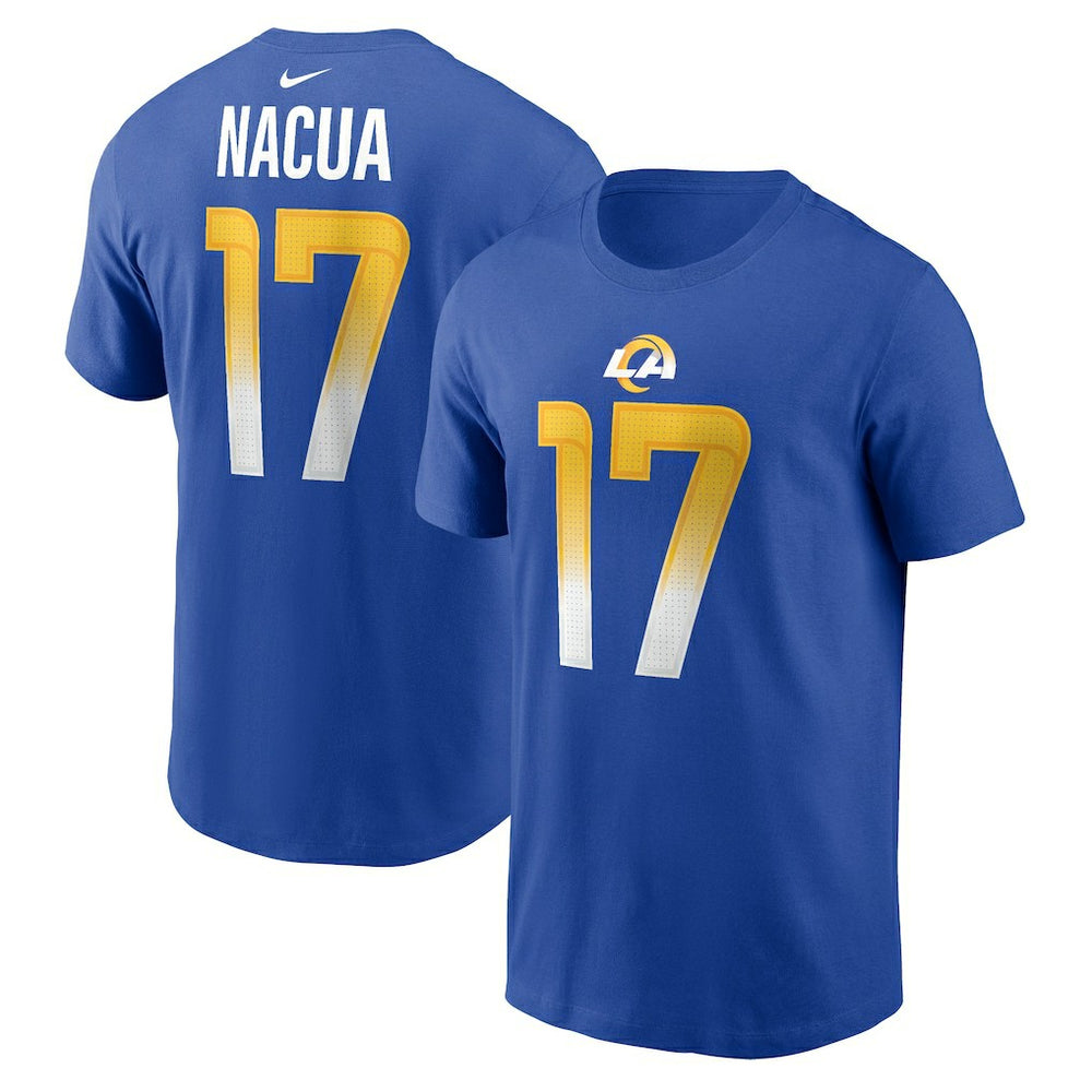 Puka Nacua Los Angeles Rams Player Name & Number T-Shirt - Royal T-shirts