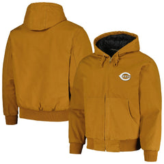 Cincinnati Reds Dunbrooke Dakota Work Full-Zip Hoodie Jacket - Brown Jackets