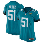 Ventrell Miller Jacksonville Jaguars Women's Game Jersey - Teal Jerseys