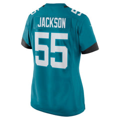 Dequan Jackson Jacksonville Jaguars Women's Game Jersey - Teal Jerseys