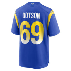 Kevin Dotson Los Angeles Rams Game Jersey - Royal Jerseys