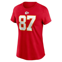 Travis Kelce Kansas City Chiefs Women's Player Name & Number T-Shirt - Red T-shirts
