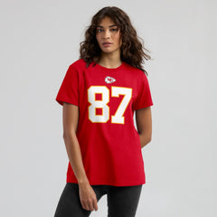 Travis Kelce Kansas City Chiefs Women's Player Name & Number T-Shirt - Red T-shirts