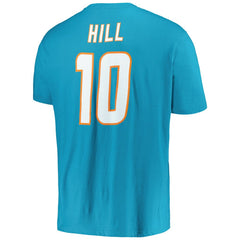 Tyreek Hill Miami Dolphins Big & Tall Player Name & Number T-Shirt - Aqua T-shirts