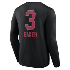 Budda Baker Arizona Cardinals Team Wordmark Player Name & Number Long Sleeve T-Shirt - Black T-shirts