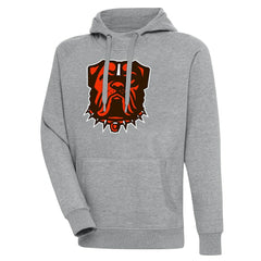 Cleveland Browns Antigua Victory Pullover Hoodie - Heather Gray Hoodies