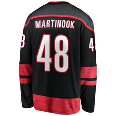 Jordan Martinook Carolina Hurricanes Fanatics Home Breakaway Jersey - Black | US 200723241
