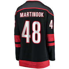 Jordan Martinook Carolina Hurricanes Fanatics Women's Home Breakaway Player Jersey - Black | US 200723242