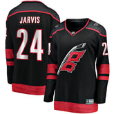 Seth Jarvis Carolina Hurricanes Fanatics Women's Home Breakaway Player Jersey - Black | US 200723248