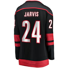 Seth Jarvis Carolina Hurricanes Fanatics Women's Home Breakaway Player Jersey - Black | US 200723248