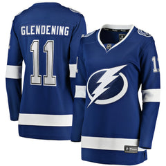 Luke Glendening Tampa Bay Lightning Fanatics Women's Home Breakaway Player Jersey - Blue | US 200723357
