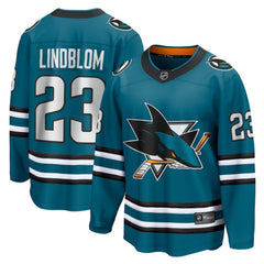 Oskar Lindblom San Jose Sharks Fanatics Home Breakaway Jersey - Teal | US 200723485