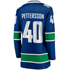 Elias Pettersson Vancouver Canucks Fanatics Women's Home Breakaway Player Jersey - Blue | US 200723513