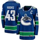 Quinn Hughes Vancouver Canucks Fanatics Women's Home Breakaway Player Jersey - Blue | US 200723533