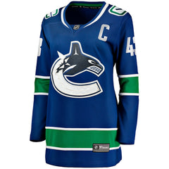 Quinn Hughes Vancouver Canucks Fanatics Women's Home Breakaway Player Jersey - Blue | US 200723533