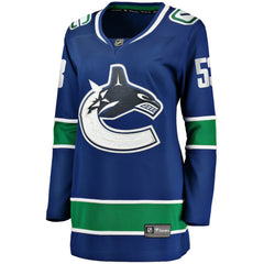 Teddy Blueger Vancouver Canucks Fanatics Women's Home Breakaway Player Jersey - Blue | US 200723535