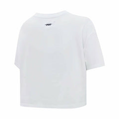 Pittsburgh Penguins Pro Standard Women's Boxy Script Tail Cropped T-Shirt - White | US 200723736
