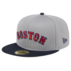 Boston Red Sox New Era Pivot Mesh 59FIFTY Fitted Hat - Gray Hats