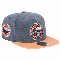 Houston Astros New Era 1986 MLB All-Star Game Pigment Dye Golfer Snapback Hat - Navy/Orange Hats