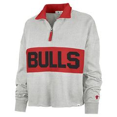 Chicago Bulls '47 Women's Breakthrough Remi Quarter-Zip Jacket Heather Gray - 47 brand
