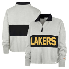 Los Angeles Lakers '47 Women's Breakthrough Remi Quarter-Zip Jacket Heather Gray - 47 brand