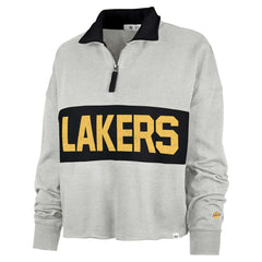 Los Angeles Lakers '47 Women's Breakthrough Remi Quarter-Zip Jacket Heather Gray - 47 brand
