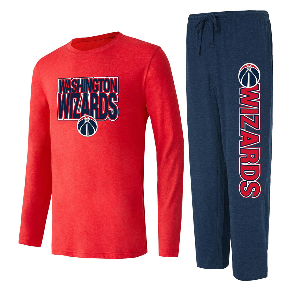 Washington Wizards Concepts Sport Meter Long Sleeve Top & Pants Sleep Set Navy/Red outlet