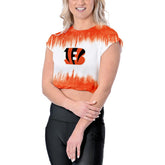 Cincinnati Bengals Certo Women's Cropped Framework T-Shirt - White T-shirts