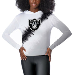 Las Vegas Raiders Certo Women's Rundown Lightweight Pullover Hoodie - White Hoodies
