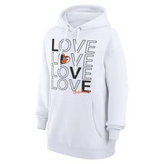 Baltimore Orioles G-III 4Her by Carl Banks Women's Love Graphic Fleece Hoodie - White Hoodies
