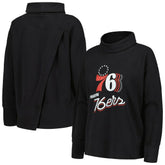 Philadelphia 76ers Levelwear Women's Sunset Pullover Sweatshirt Black