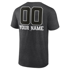 Minnesota Twins Personalized Monochrome Name & Number T-Shirt - Charcoal T-shirts