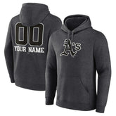 Athletics Personalized Monochrome Name & Number Pullover Hoodie - Charcoal Hoodies