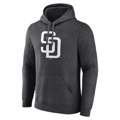 San Diego Padres Personalized Monochrome Name & Number Pullover Hoodie - Charcoal Hoodies