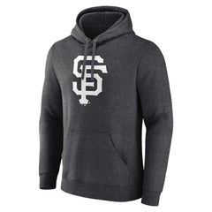 San Francisco Giants Personalized Monochrome Name & Number Pullover Hoodie - Charcoal Hoodies