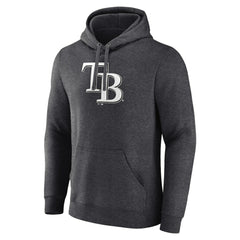 Tampa Bay Rays Personalized Monochrome Name & Number Pullover Hoodie - Charcoal Hoodies
