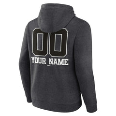Toronto Blue Jays Personalized Monochrome Name & Number Pullover Hoodie - Charcoal Hoodies