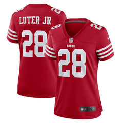 Darrell Luter Jr. San Francisco 49ers Women's Game Jersey - Scarlet Jerseys