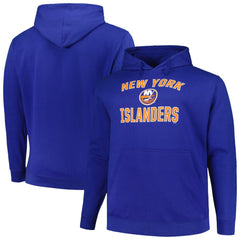 New York Islanders Profile Big & Tall Arch Over Logo Pullover Hoodie - Royal | US 200745682