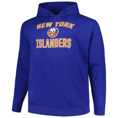 New York Islanders Profile Big & Tall Arch Over Logo Pullover Hoodie - Royal | US 200745682