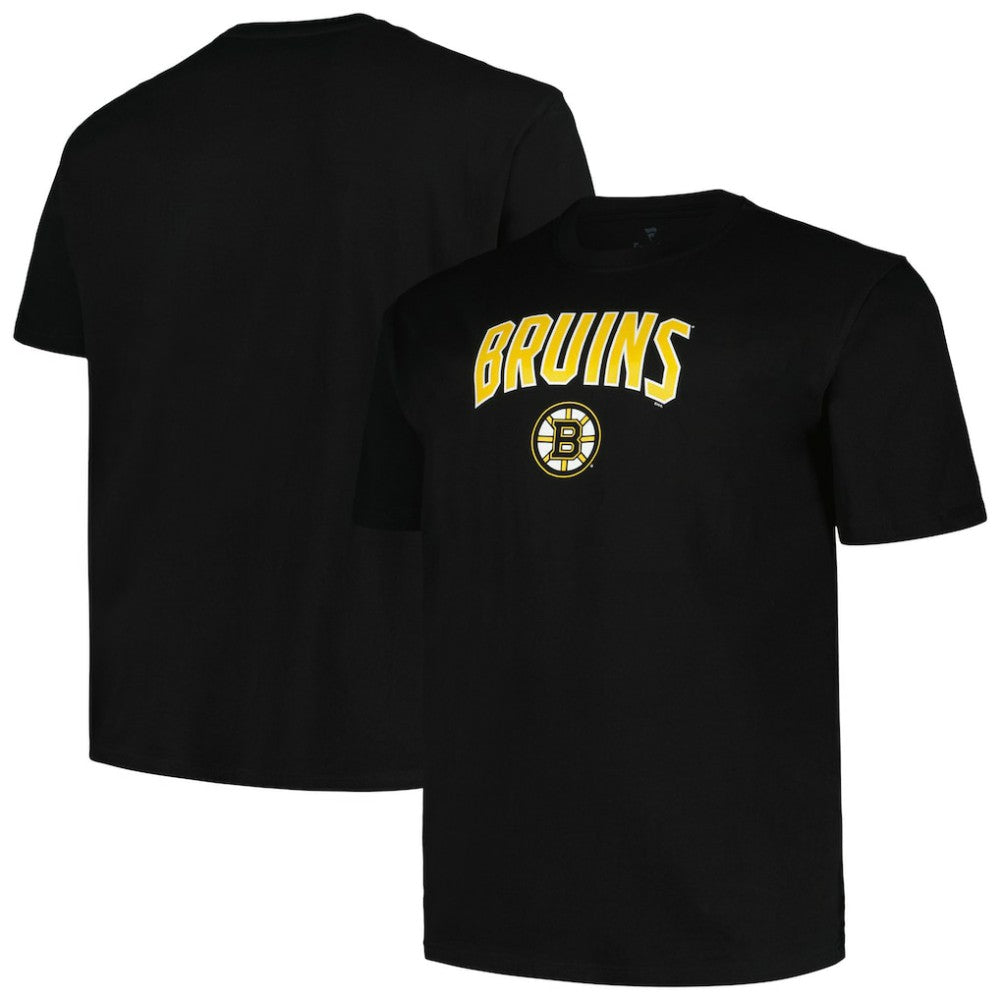 Boston Bruins Profile Big & Tall Arch Over Logo T-Shirt - Black | US 200745701