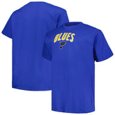 St. Louis Blues Profile Big & Tall Arch Over Logo T-Shirt - Blue | US 200745705