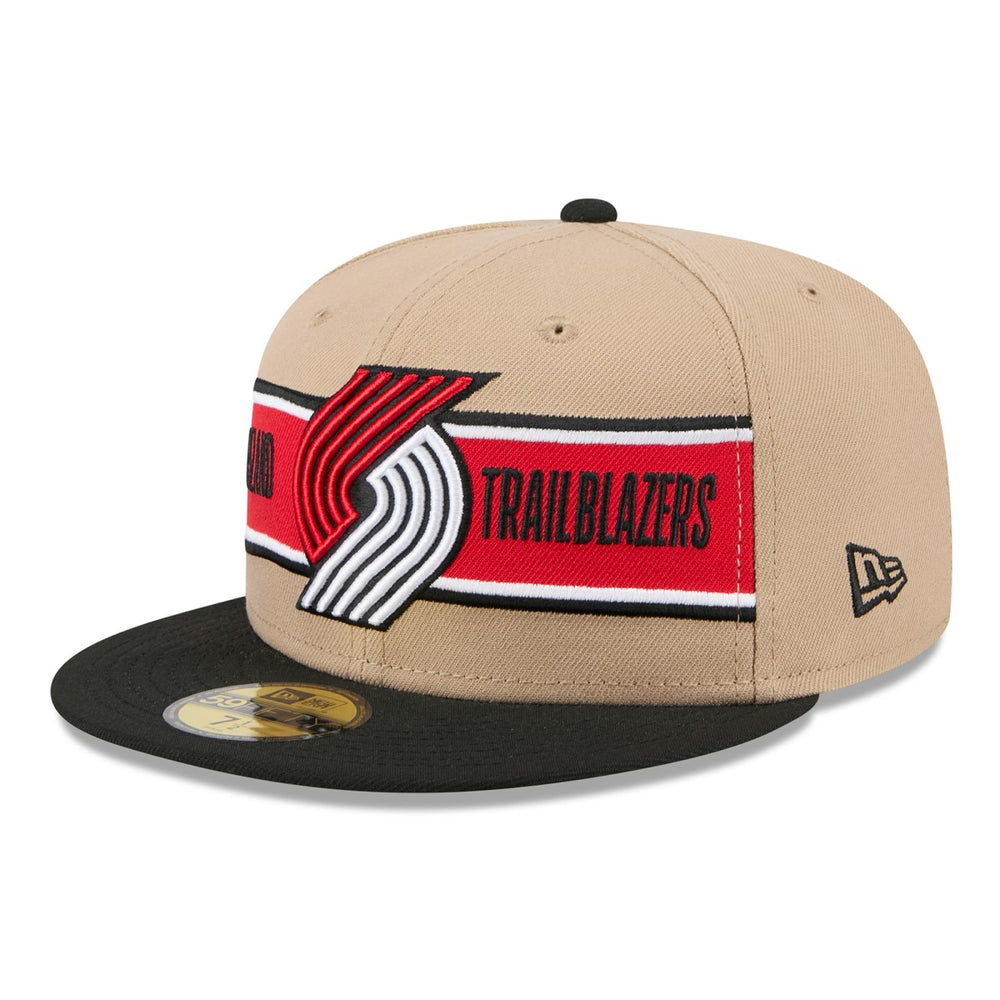 Portland Trail Blazers 2024 NBA Draft 59FIFTY Fitted Hat Tan/Black - New Era