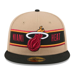 Miami Heat 2024 NBA Draft 59FIFTY Fitted Hat Tan/Black - New Era