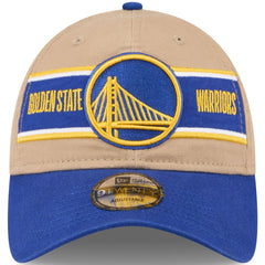 Golden State Warriors 2024 NBA Draft 9TWENTY Adjustable Hat Tan/Royal - New Era